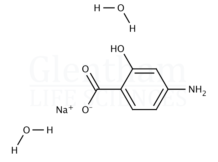 Sodium 4-aminosalicylate dihydrate Structure
