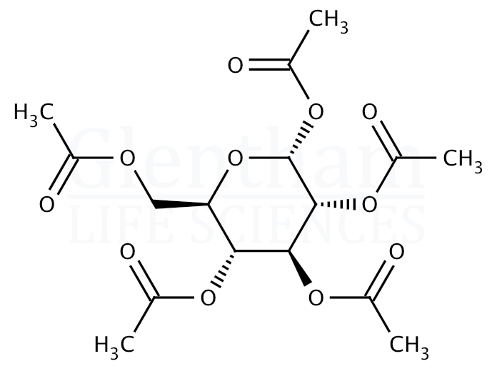 Structure for alpha-D-Glucose Pentaacetate