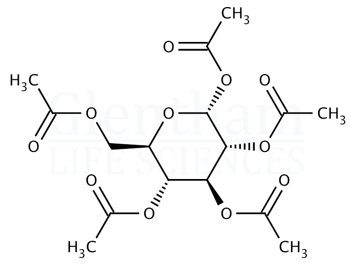 alpha-D-Glucose Pentaacetate Structure