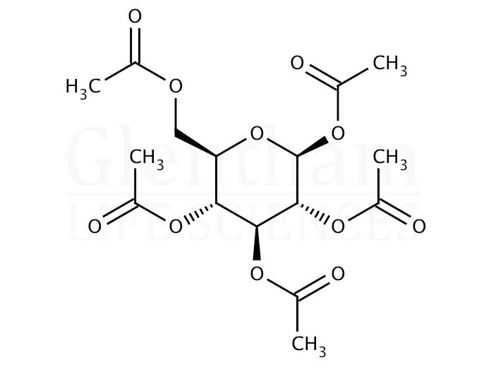 Large structure for  1,2,3,4,6-Penta-O-acetyl-b-D-glucopyranose  (604-69-3)