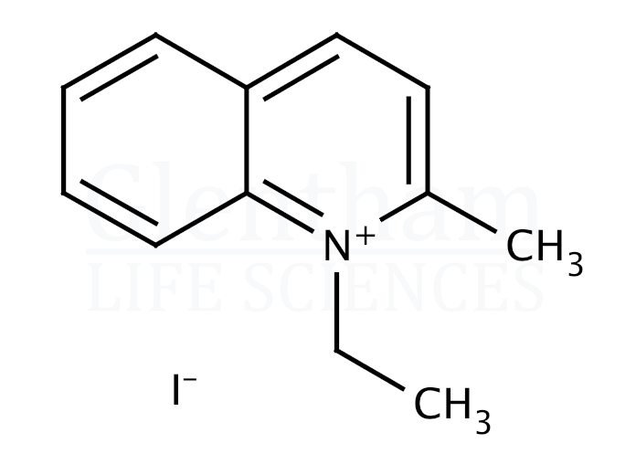 1-Ethyl-2-methylquinolinium iodide Structure