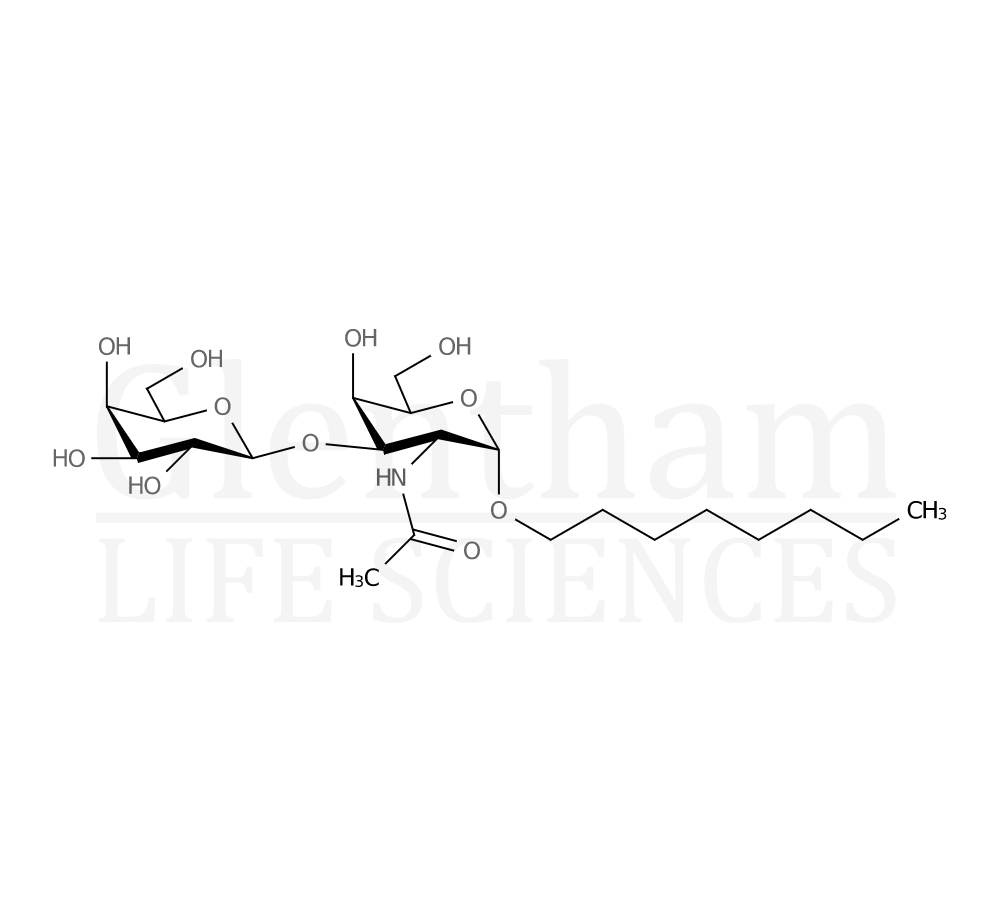 Structure for N-Octyl 2-acetamido-2-deoxy-3-O-(b-D-galactopyranosyl)-a- D-glucopyranoside