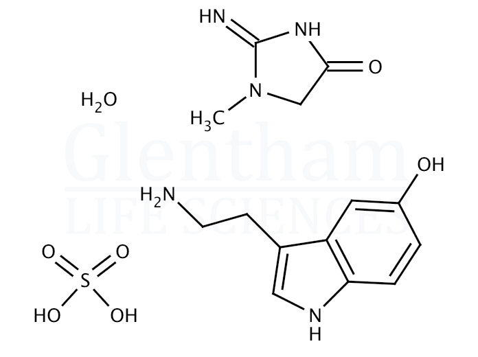 Serotonin creatinine sulfate monohydrate  Structure