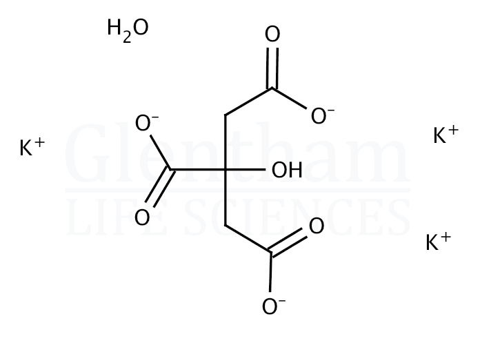 tri-Potassium citrate monohydrate, Ph. Eur. grade Structure