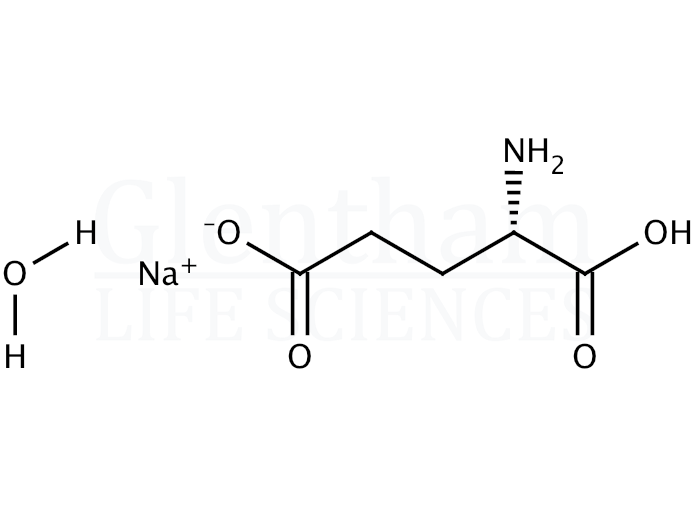 L-Glutamic acid monosodium salt monohydrate Structure