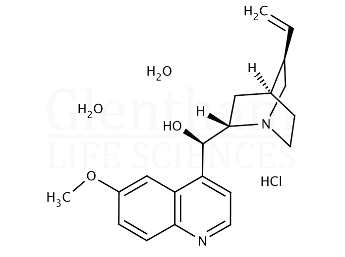 Quinine hydrochloride dihydrate Structure