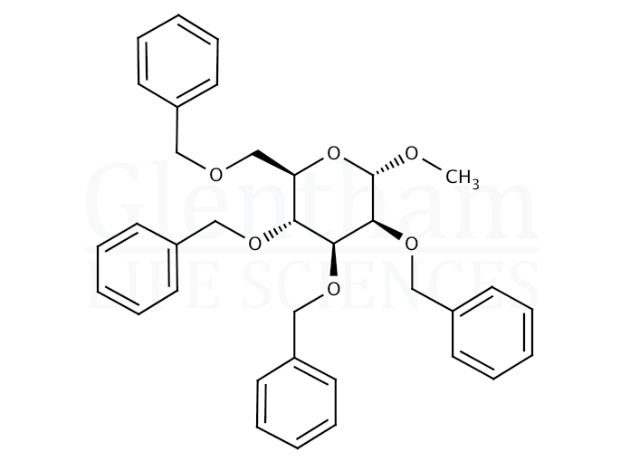 Methyl 2,3,4,6-Tetra-O-benzyl-α-D-mannopyranoside Structure