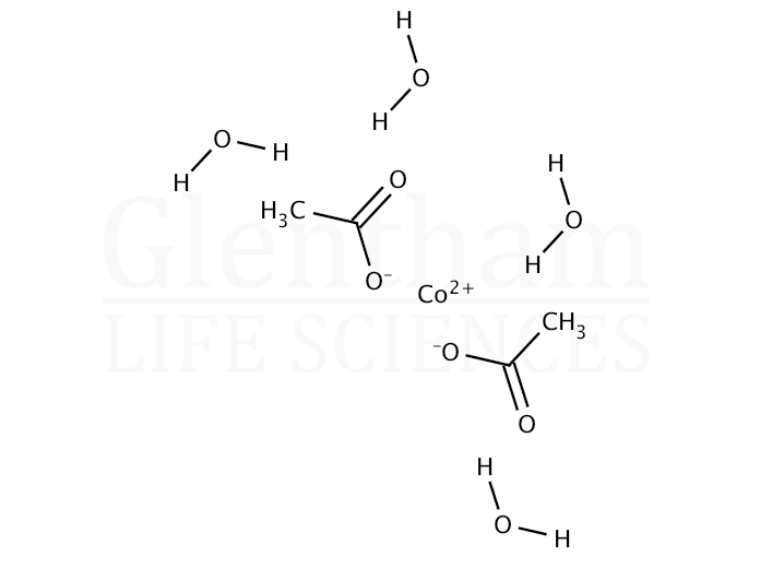 Cobalt(II) acetate tetrahydrate Structure