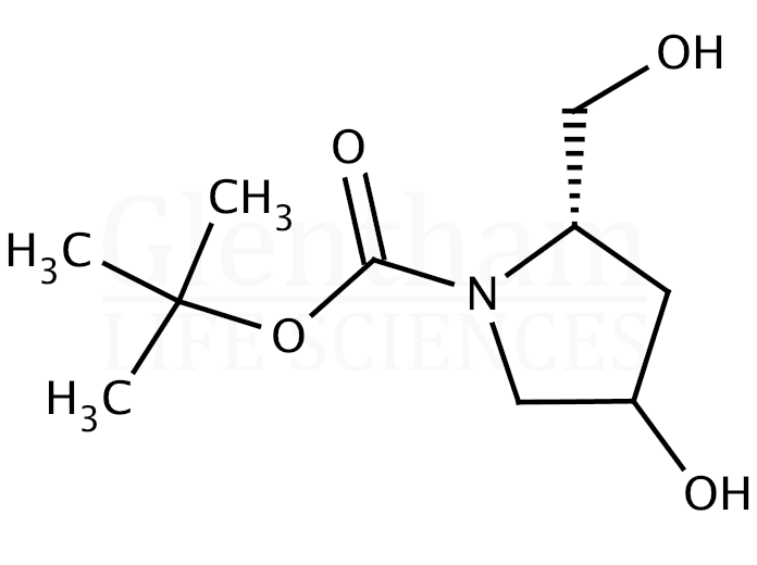 Boc-trans-4-hydroxy-L-prolinol  Structure