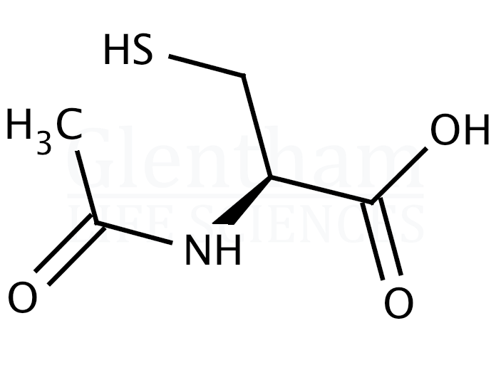 Structure for N-Acetyl-L-cysteine, USP grade (616-91-1)