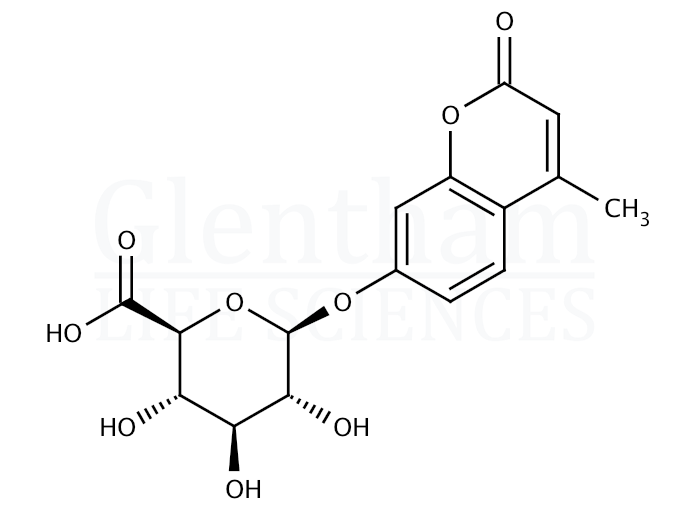 Structure for 4-Methylumbelliferyl b-D-glucuronide hydrate