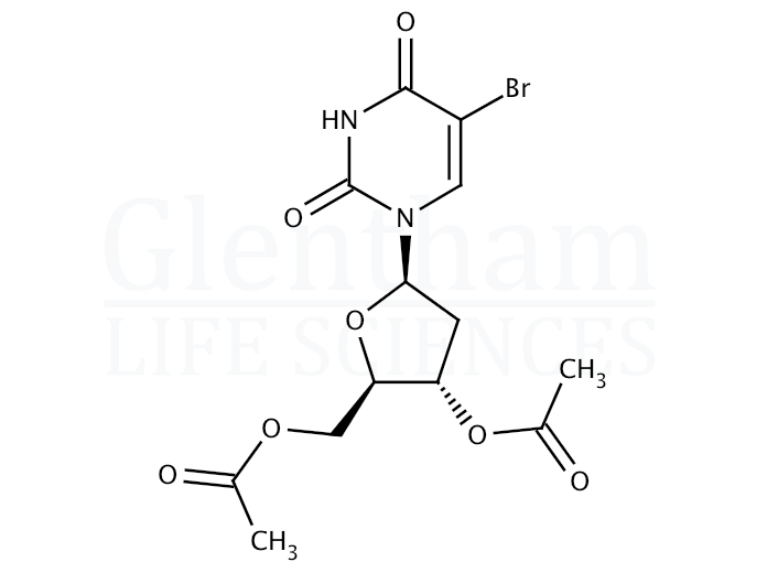 3'',5''-Di-O-acetyl-5-bromo-2''-deoxyuridine Structure