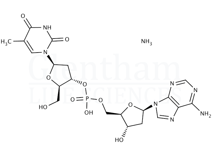 Structure for Thymidylyl-(3''-5'')-2''-deoxyadenosine ammonium salt