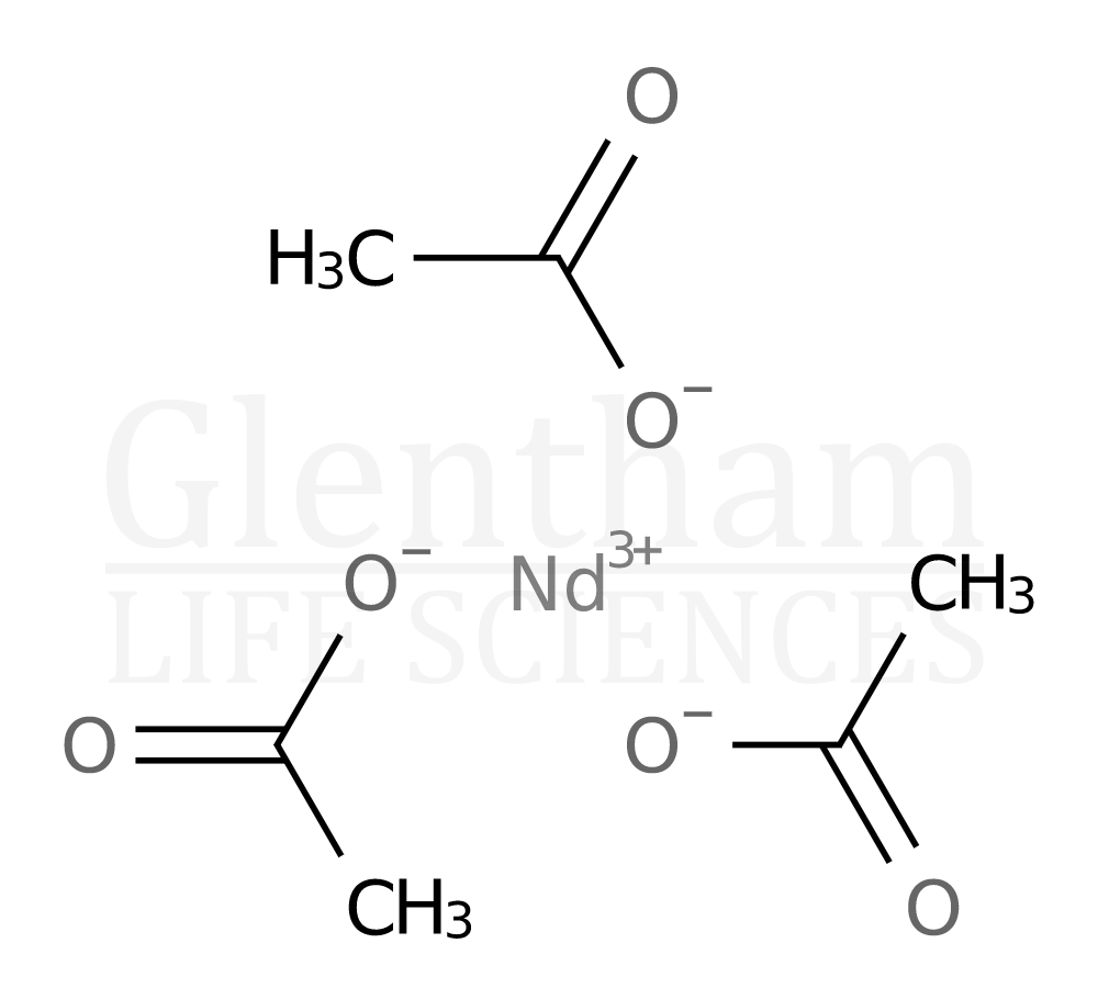 Neodymium acetate hydrate, 99.999% Structure