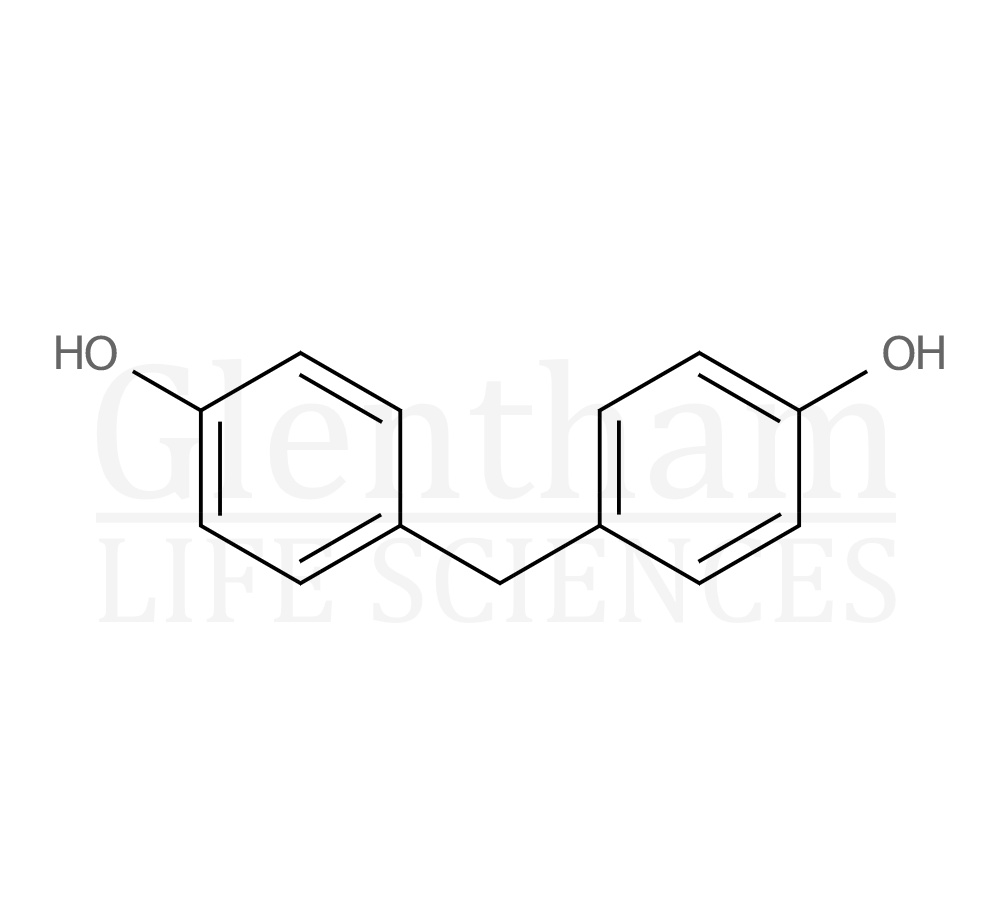 Structure for  Bis(4-hydroxyphenyl)methane  (620-92-8)
