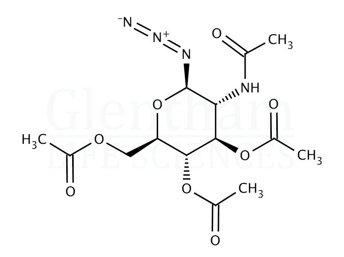 Azido 2-Acetamido-2-deoxy-3,4,6-tri-O-acetyl-β-D-glucopyranoside Structure