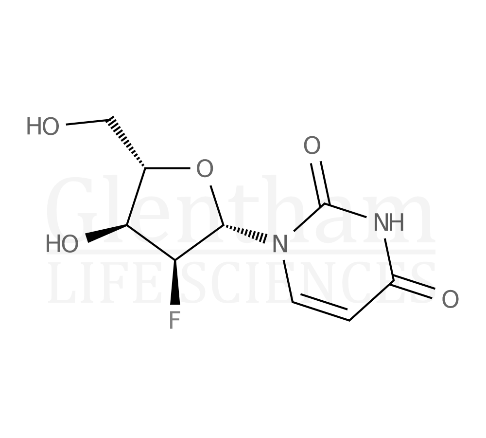 Structure for 2''-Deoxy-2''-fluoro-L-uridine