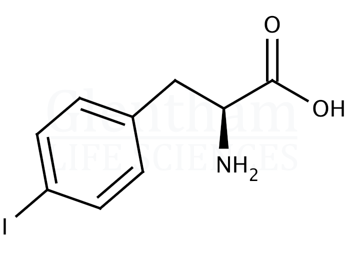 Structure for  p-Iodo-D-phenylalanine   (62561-75-5)