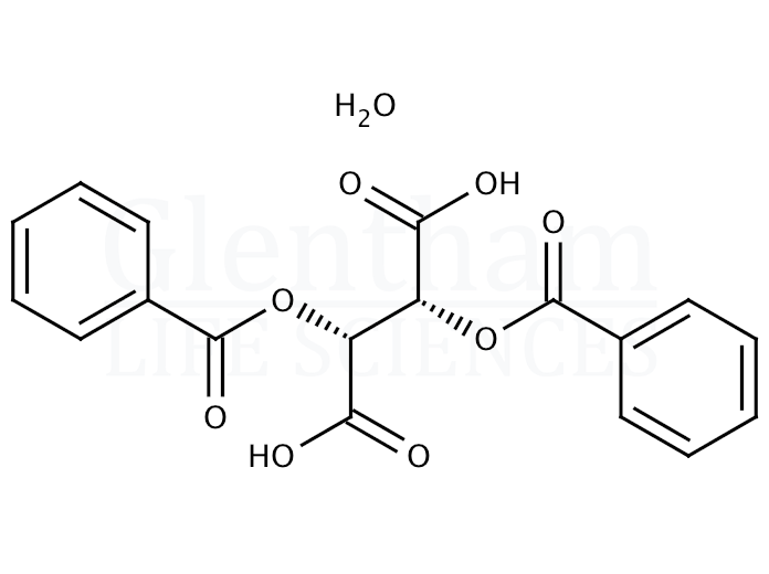Dibenzoyl-L-(-)-tartaric acid monohydrate Structure
