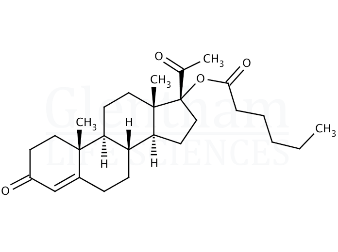 Structure for Hydroxyprogesterone hexanoate