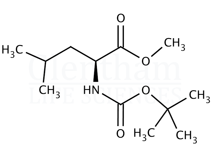 N-(tert-Butoxycarbonyl)-L-leucine methyl ester  Structure