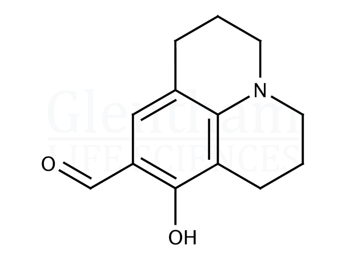 Structure for 2,3,6,7-Tetrahydro-8-hydroxy-1H,5H-benzo[ij]quinolizine-9-carboxaldehyde (63149-33-7)