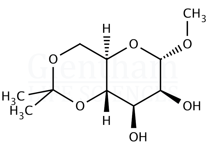 Methyl 4,6-O-Isopropylidene-α-D-mannopyranoside Structure