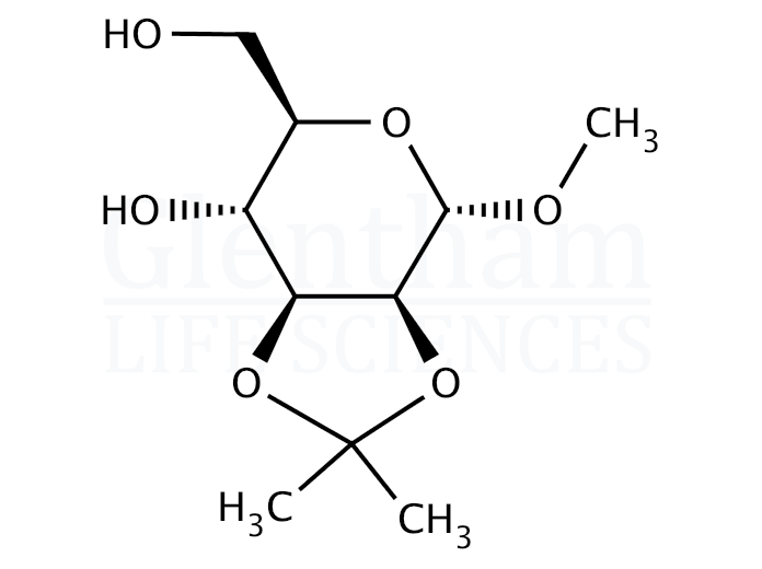 Methyl 2,3-O-isopropylidene-α-D-mannopyranoside Structure