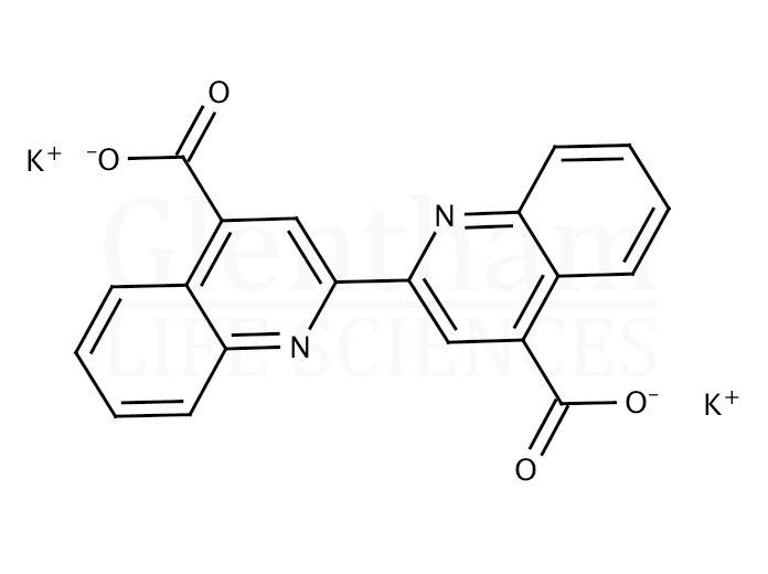 Structure for 2,2''-Biquinoline-4,4''-dicarboxylic acid dipotassium salt trihydrate