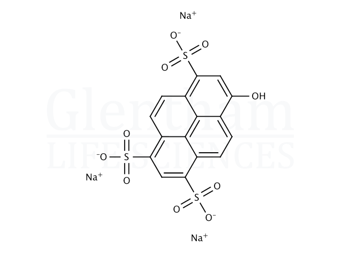 8-Hydroxy-1,3,6-pyrenetrisulfonic acid, trisodium salt Structure