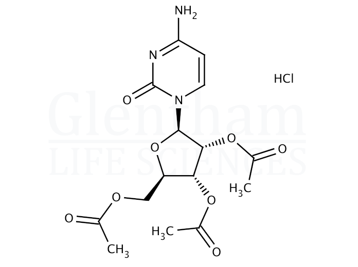Structure for 2'',3'',5''-Tri-O-acetylcytidine hydrochloride (63639-21-4)