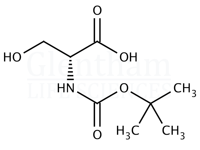 Structure for Boc-D-Ser-OH   (6368-20-3)