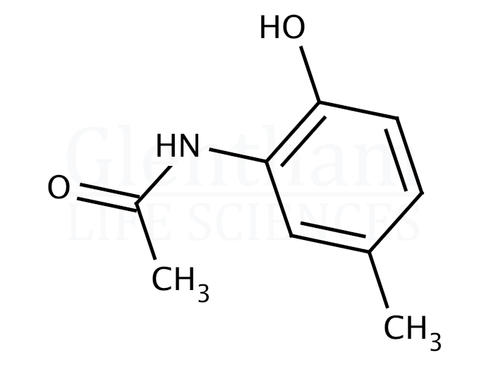 2-Hydroxy-5-methylacetanilide (2-Acetamido-4-methylphenol) Structure