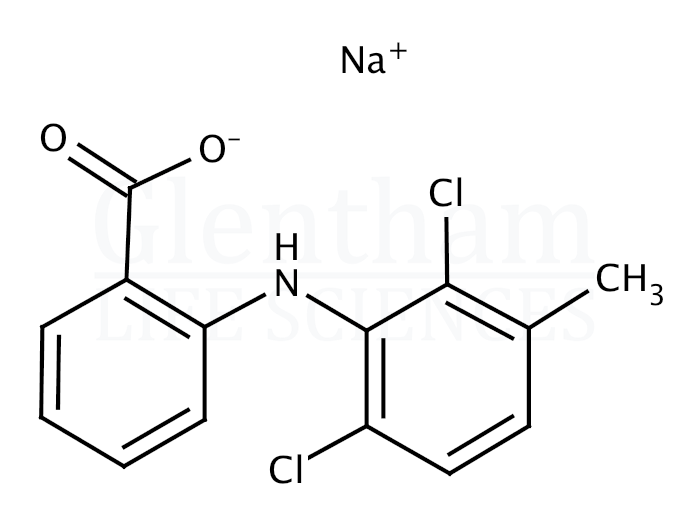 Structure for Meclofenamate sodium, USP grade