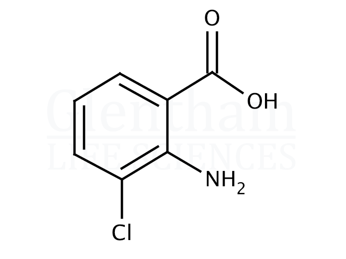 Structure for 2-Amino-3-chlorobenzoic acid  (6388-47-2)