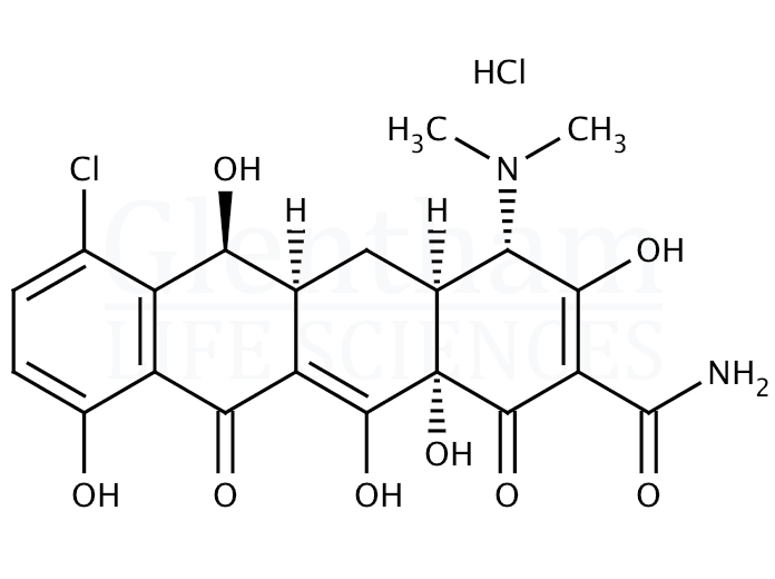 Structure for Demeclocycline hydrochloride (64-73-3)