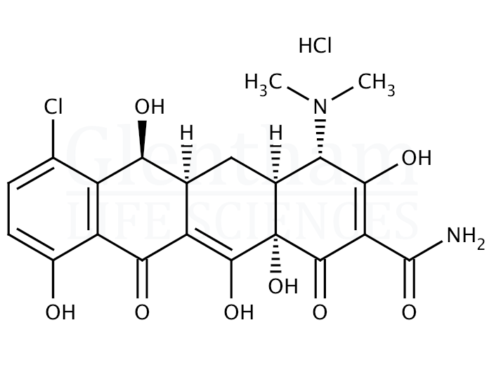 Structure for  Demeclocycline hydrochloride  (64-73-3)