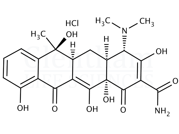 Structure for Tetracycline hydrochloride (64-75-5)
