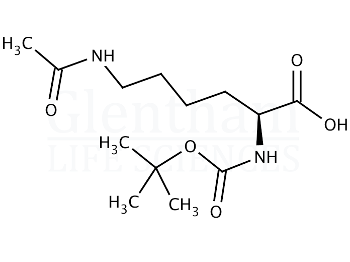 Structure for Boc-Lys(Ac)-OH (6404-26-8)