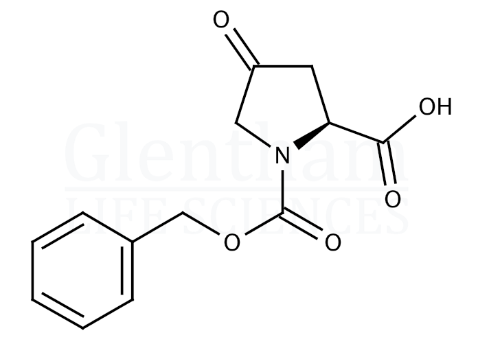 (S)-1-Z-4-oxopyrrolidine-2-carboxylic acid Structure