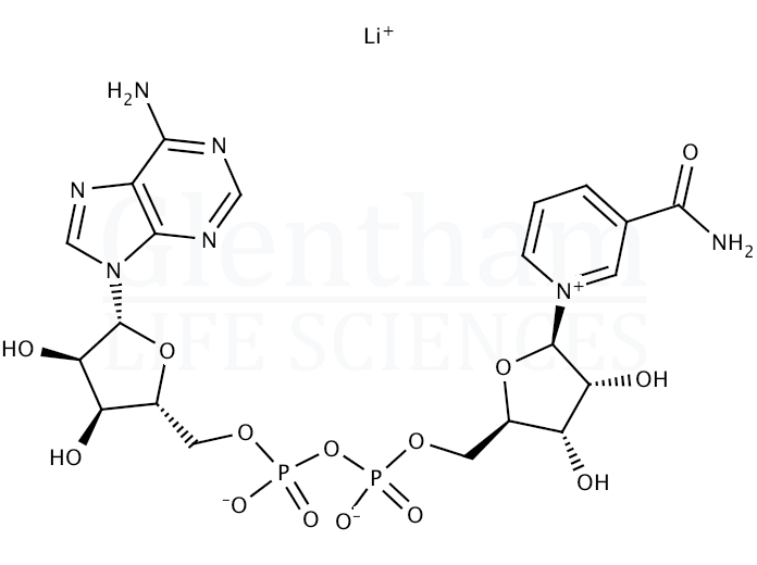 beta-Nicotinamide adenine dinucleotide lithium salt Structure