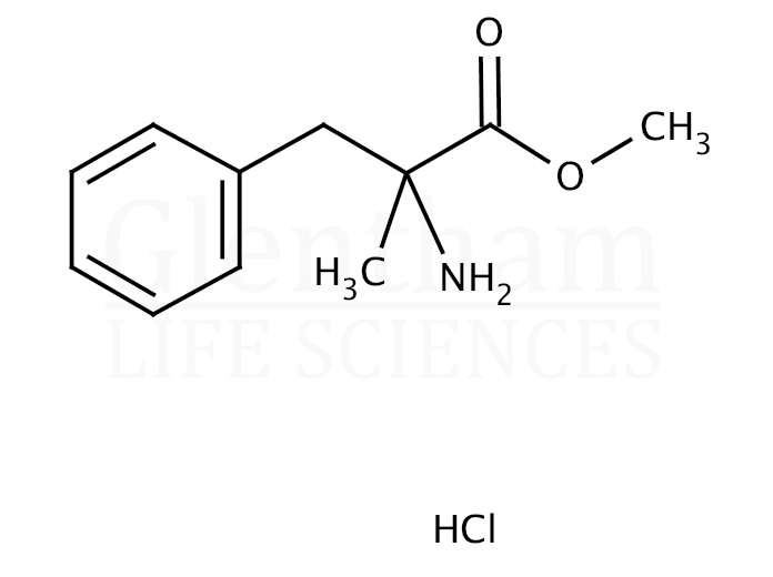 α-Methyl-DL-phenylalanine methyl ester hydrochloride Structure