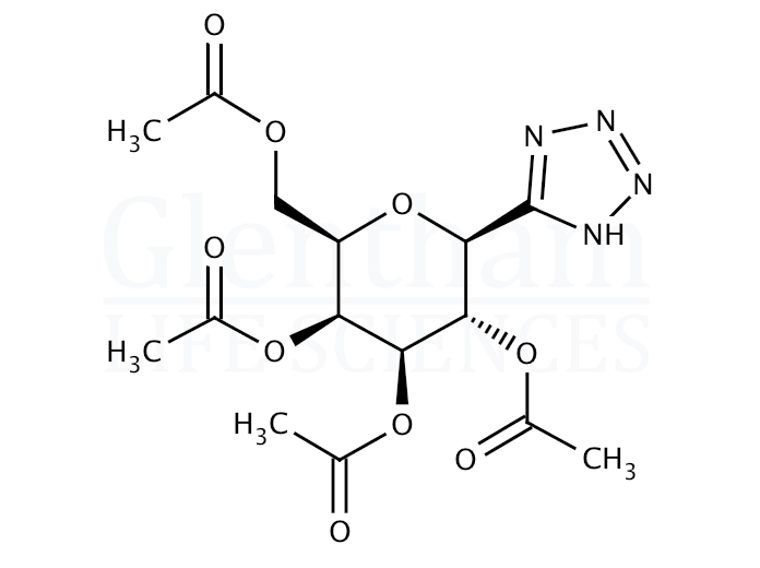 Structure for  5''-(2,3,4,6-Tetra-O-acetyl-b-D-galactopyranosyl) tetrazole  (64714-42-7)