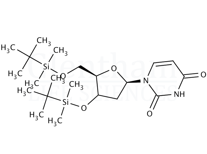 3'',5''-Bis-O-(tert-butyldimethylsilyl)-2’-deoxyuridine Structure