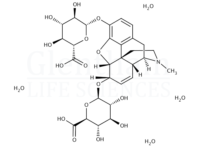 Structure for Morphine-3,6-diglucuronide tetrahydrate
