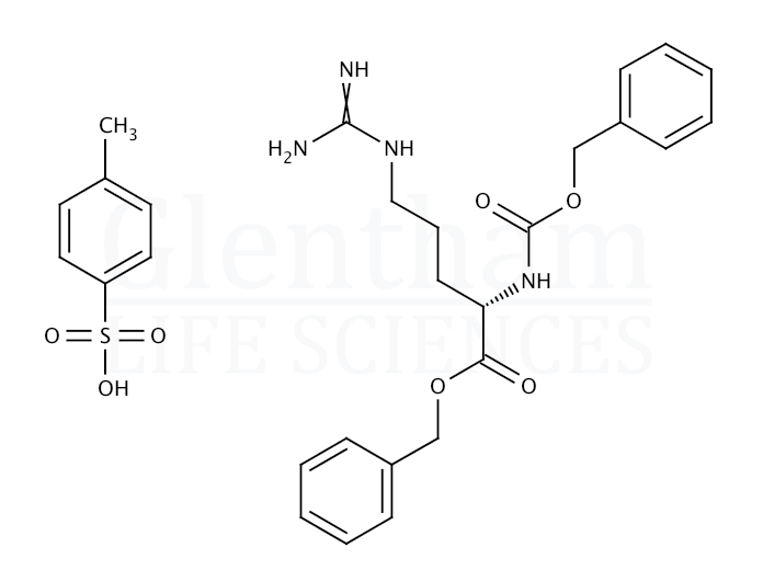 Nα-Carbobenzyloxy-L-arginine benzyl ester p-toluenesulfonate Structure