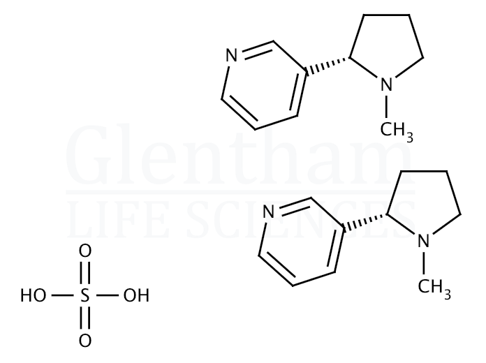 Structure for (-)-Nicotine hemisulfate salt, 40% aqueous solution