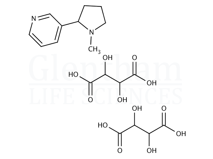 Structure for (-)-Nicotine hydrogen tartrate salt (65-31-6)