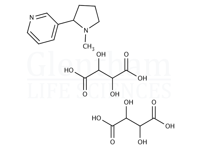 (-)-Nicotine hydrogen tartrate salt Structure