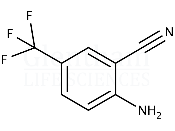 2-Amino-5-trifluoromethylbenzonitrile (4-Amino-3-cyanobenzotrifluoride) Structure